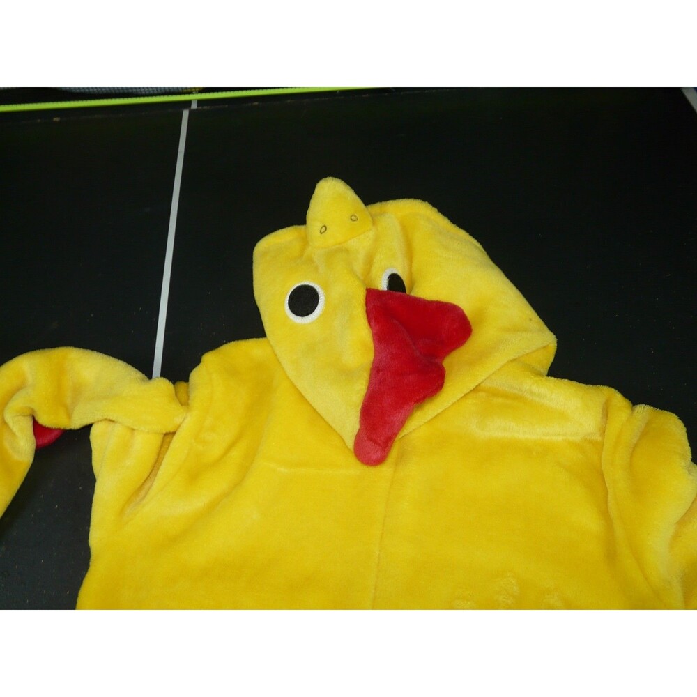 Yellow Red Chicken Unisex Adult Large Animal Cosplay Costume Kigurumi Jumpsuit - Picture 12 of 15